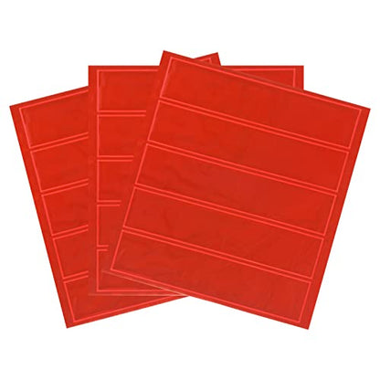PATIKIL Reflective Stickers, 15 Pack 1 x 4.5" Waterproof Adhesive High Visibility Night Caution Warning Safety Tape Strips for Backpacks Bikes Helmets, Red - color: Red