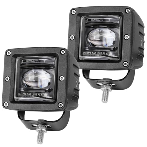 LED Pods, OFFROADTOWN 2pcs 3'' SAE Fog Lights Off Road Driving Lights Waterproof Square LED Cubes Work Light for Truck Motorcycle ATV UTV Boat - color: 3inch_White SAE