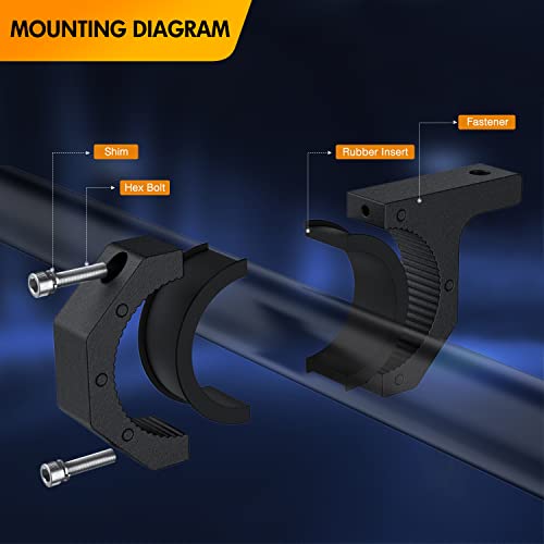 GOOACC 12 Inch 72W Led Light Bar Spot Flood Combo Driving Lighting Off Road Lights Mounting Bracket Horizontal Bar Tube Clamp with 16AWG Wiring Harness for Truck SUV ATV UTV Boat, 2 Years Warranty - color: 72W Light Bar + Clamp Bracket + Wiring Harness