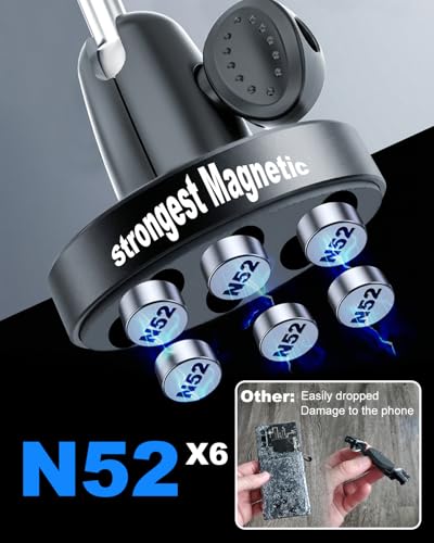 Magnetic Phone Holder for Motorcycle Gas Tank[Anti-Scratch]Strong Magnet Motorcycle Phone Mount for Harley Davidson, Indian Motorcycle, Kawasaki, Honda, Yamaha, BMW Motorrad, Fit iPhone 17 16