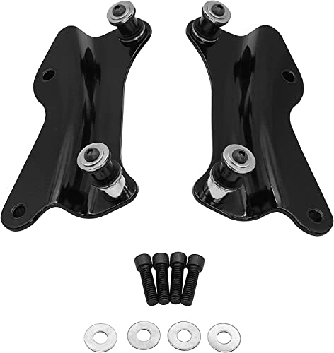 TCT-MOTORPARTS Black Detachable Backrest Sissy Bar w/Docking Hardware Kits Luggage Rack for Harley Touring Street Glide Road King 2014-2025 - color: Black #2(2014-2025)