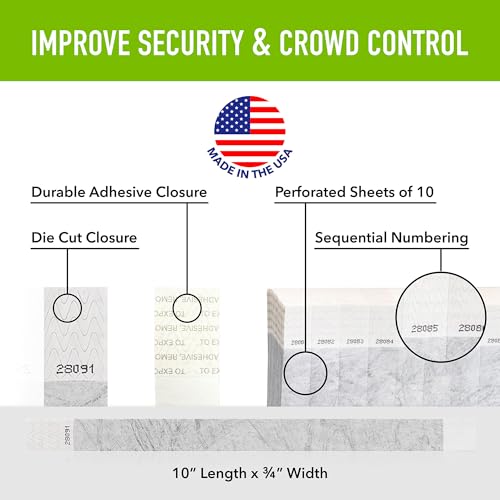 1,000 WristCo Tyvek Metallic Silver Wristbands for Events – Tamper-Proof Design Prevents Reuse – Premium-Grade Bracelets for Hospital & Medical ID, Party, Concert Entry, VIP Identification - color: Metallic Silver
