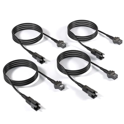 Honalia Pure White Rock Light Extension Wire 4 PCS, Extension Cable 47 Inch 2 Pin, 6000K White LED Rock Lights for Trucks UTV ATV RZR Golf Cart - size: 2-pin