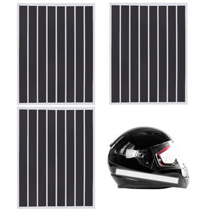 WEBEEDY 24 Pcs Black Reflective Tape Motorcycle Helmet Reflective Stickers Night Visibility Reflectors Helmet Decals Acrylic Safety Tape Reflectors for Outdoor Cycling Gear,150x12mm/5.9x0.47 inch