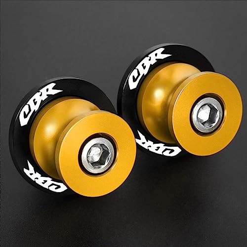 2pcs M8*1.5 Motorcycle Swing Arm Sliders Spools For H-onda CBR150 CBR100f CBR1000rr CBR1100xx CBR125 CBR250 CBR400rr CBR400f CBR450sr CBR600rr CBR600f CBR900rr CBR954rr (Gold) - color: Spool - Gold