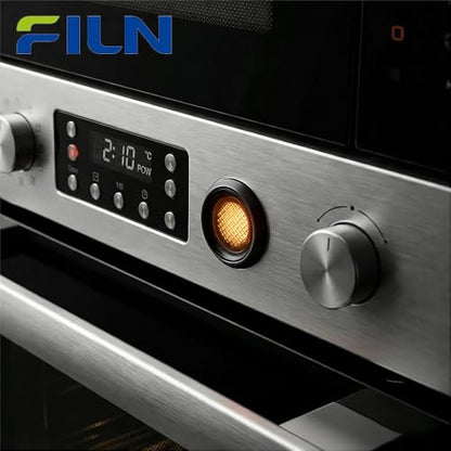 5PCS 12mm(1/2") Waterproof 5V 12V 24V LED Indicator Light Blue Metal Signal Dash Pilot Light for Automotive Industrial Equipment(12V-24V Blue LED Light - color: 12mm-Blue Light-5PCS