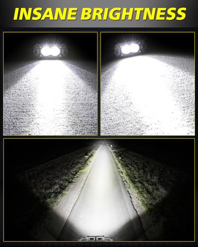 Flush Mount LED Pods, AKD Part 40W CREE LED Flush Mount Fog Lights Backup Reverse Lights Pods Offroad Driving Flood Bumper Light Bars for Trucks Pickup UTV ATV SUV - color: White Flush