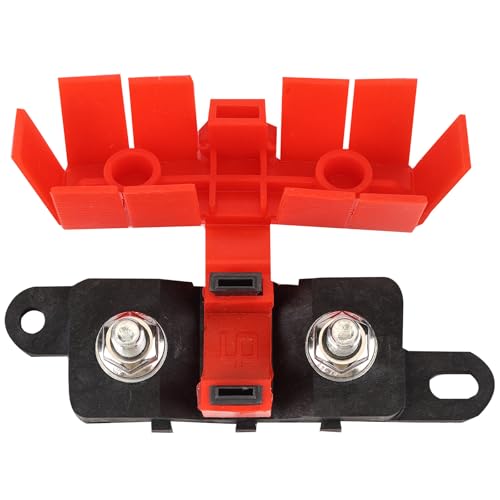 GLOSO Mega Fuse Holder Bolt-Down AMG with Cover (Fuse not inclued) M8 Stud 500 Amp Rating - color: 1 Red Fuse Holder, size: Fuse Holder