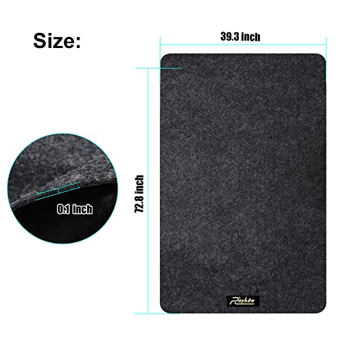 Roykaw Garage Floor Mat and Mechanic Pad, Motorcycle Parking Mat,Protect Floor from Spills, Drips, Splashes and Stains, Oil Absorbent/Cut to Size/Waterproof/Non Slip Design - 39.3" x 72.8" - size: 39.3x72.8"