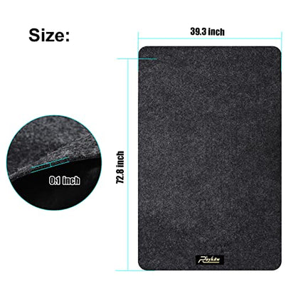 Roykaw Garage Floor Mat and Mechanic Pad, Motorcycle Parking Mat,Protect Floor from Spills, Drips, Splashes and Stains, Oil Absorbent/Cut to Size/Waterproof/Non Slip Design - 39.3" x 72.8" - size: 39.3x72.8"