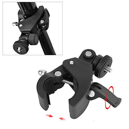 Handlebar Mount, Adjustable Bike Motorbike Mount Holder 1/4'' Screw Metal Handlebar Clip Mount Handlebar Clamp Bracket Holder Mount Cycle Handlebar Attachments for Action Camera/Gopro/DV