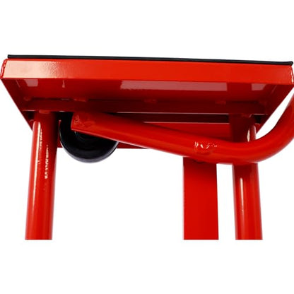 Dirt Bike Lift Jack Stand - 330 LBS Load Capacity Heavy Duty 11"-16.5" Adjustable Height Motorcycle Jack Lift Stand | Hoist Table for Dirt Pit Bike Repair, Maintenance, Dirt Bike Accessories Red