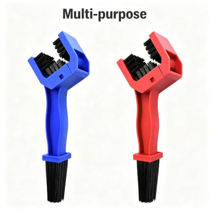 2026 New Bike or Motorcycle Chain Washer, Cleaning Brush 2 Pcs Dirt Bike Accessories (Color, Blue and Red)
