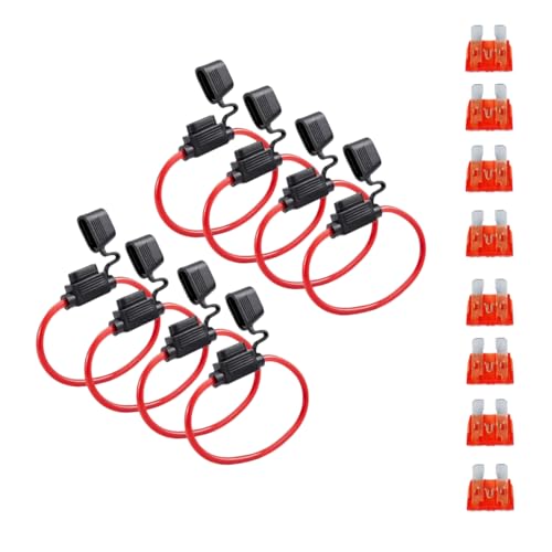 8Pcs Inline Fuse Holder Standard ATC ATO Add-a-Circuit Car TAP Adapter 50A Blade Automotive Fuse Holder - color: CFH-ILATO-PT50A