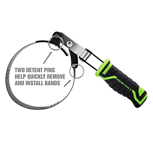 OEMTOOLS 87116 4-in-1 Swivel Oil Filter Wrench, Oil Filter Wrench Set Heavy Duty, Fits Filters Sized 2-3/8" to 4-3/8" in Diameter, Green and Black - size: 2-3/8" - 4-3/8"