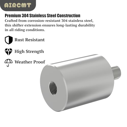 32mm(1-1/4'') Gear Shift Lever Foot Peg Extension with 25mm(1'') Diameter Fits for Harley Davidson,304 Stainless Steel Shifter Peg Extension Spacer,Bolt-On Installation - size: 32mm(Extension), style: 1''(25.4mm) Diameter