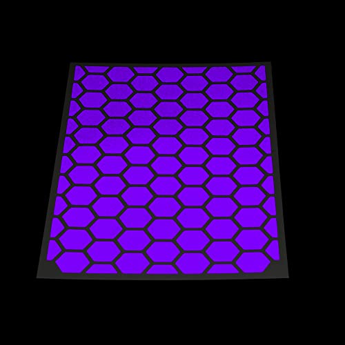 RydeSafe Reflective Decals - Hexagon Kit - Large - color: Purple
