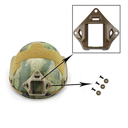 Tactical Helmet NVG Mount Shroud Steel Sports Camera Bracket Base for Fast Helmet - color: Tan