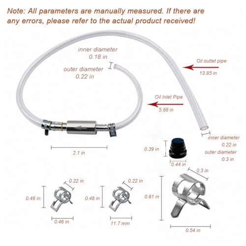 Brake Bleeder Hose (2pcs)- One Way Check Valve Tube Bleeding Tool Kit for Car Motorcycle Clutch, Soft Tube with Metal Clips