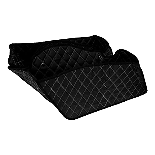 Non-Stretched Saddlebag Liners Inserts White Thread Compatible with Harley Touring Electra Street Glide Road King 2014-2023 1 Pair - color: White Stitching