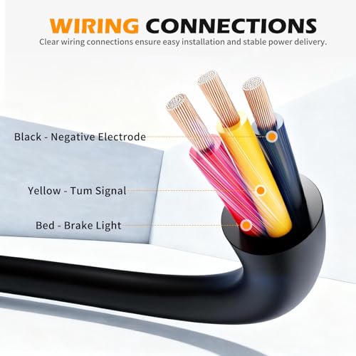 Rich Choices 2pcs Black 15 LED Motorcycle Stop Brake Running Turn Signal Indicator Amber Lights For Harley Honda Chopper (Black with net-Amber Light) - color: Black with net-Amber Light