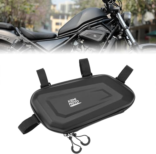KEMIMOTO Motorcycle Side Bag, EVA Hard Shell Tool Bags Compatible with Rebel 300 500 (2017-2026) - Universal Motorcycle Saddlebag Side Frame-Mounted and Rear Storage Left 2.5L - style: Eva-left