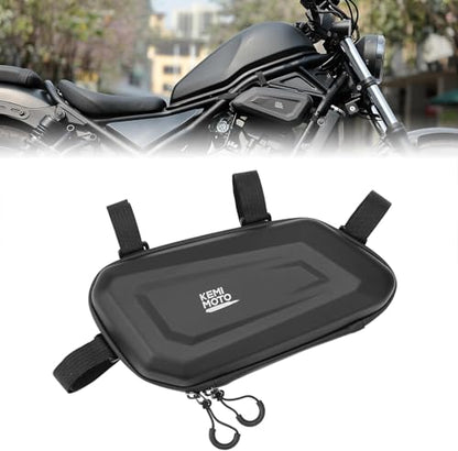 KEMIMOTO Motorcycle Side Bag, EVA Hard Shell Tool Bags Compatible with Rebel 300 500 (2017-2026) - Universal Motorcycle Saddlebag Side Frame-Mounted and Rear Storage Left 2.5L - style: Eva-left