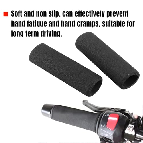 Motorcycle Handlebar Grips, Foam Handlebar Cover Sleeve Anti Slip Bar Grip Pads for R850 R1100GS R1150GS R1200GS Vibration Absorbing Soft Foam Comfort Grip for Heated Handlebars Long Distance Riding
