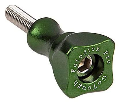 GoTough 25mm Green Metal Thumbscrew Compatible with GoPro HERO3, HERO3+, HERO4, HERO5, HERO6, HERO7 2-Prong Mounting System - color: Green, size: Short