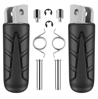 Motorcycle black Foot Peg Front Footrest for Honda CB 1300 CBR 1100 CB 1100 XL 1000 VTR 1000 CBR 1000 CB 1000 VFR 800 Fi-Y 00 CB 750 NTV 650 NT 650 NTV 600 CBR 600 CB 600 CBR 500 CB 400 VTR 250 XL 125 - color: Black#5