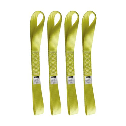Soft Loop Tie Down Straps (4PK) Heavy Duty Motorcycle Tie Down Straps Loop Straps 1.5” x 18” x 10,000 LBS for ATV, UTV Trailer - color: Yellow