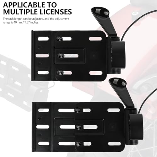 Rear Side License Plate Bracket Holder w/LED Light for Harley Sportster XL883, XL1200, Dyna Low Rider FXDLS, Street Bob FXDB 2004-2020 Black - color: Style A-Black