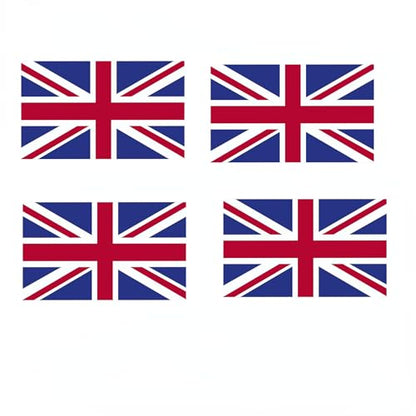 4 PCS Flag Stickers - England Flag Stickers Decals for Cup Computer Laptop Car Bumper Window Helmet Musical Instrument with Smooth Surface - size: England