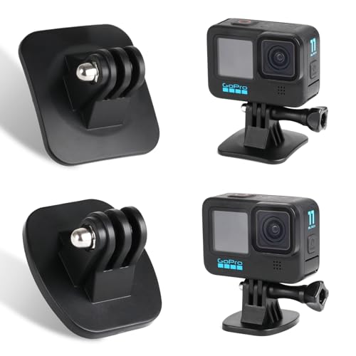 HSU Adhesive Mounts Helmet Adhesive Sticky Mounts Flat & Curved 3M Mount for All GoPro Cameras and Other Action Cameras