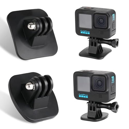 HSU Adhesive Mounts Helmet Adhesive Sticky Mounts Flat & Curved 3M Mount for All GoPro Cameras and Other Action Cameras