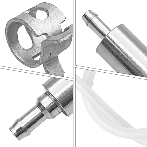 One-Way Check Valve Brake Bleeder Hose Kit - Universal with Anti-Backflow Valve & Clamps for Car and Motorcycle Brake Fluid Bleeding