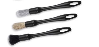 Ultra Soft Brush Set, Comfortable Grip and Scratch-Free Cleaning for Exterior, Interior Panels, Emblems, Badges, Gauge Cluster, Infotainment Screen (Black)