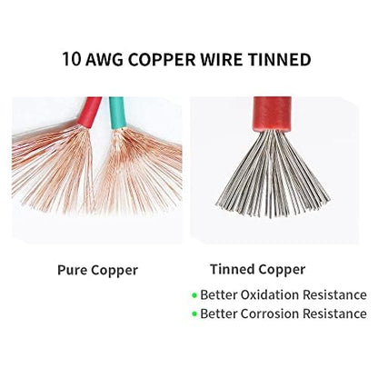 Battery Alligator Clips,10AWG Battery Charger Clamps.SAE Quick Release Adapter to Alligator Clips.Sae to Alligator Clips Extension Charging Cable for Cars Motorcycles.(NEW) - size: 10AWG Battery Alligator Clips NEW