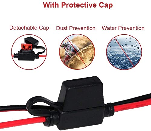 (3PACK)1.5FT 12V Battery Alligator Clip to SAE 2Pin Quick Disconnect Cable SAE to Battery Clamp Cable 7.5A Fuse - size: 3 PACK