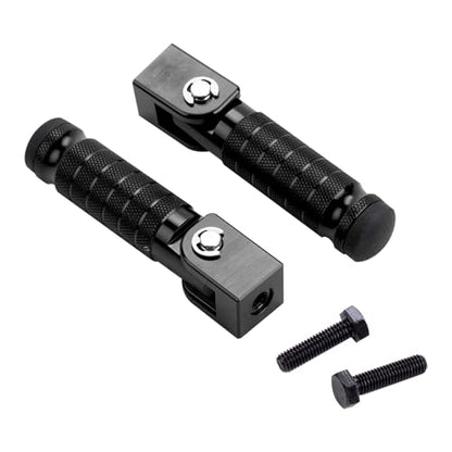 Universal 8mm Foot Pegs CNC Aluminum Install Bolts Motorcycle Rearsets Footrest Footpegs Compatible with YAMAHA Honda Suzuki Kawasaki Ducati Aprilia - size: Standard Black