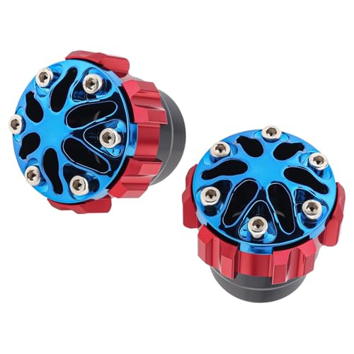 Windance 2pcs Aluminum Alloy 16 mm Front Wheel Frame Sliders for Motorcycles Motocross Moped Scooters Dirt Pit Bikes, Front Fork Anti Crash Sliders (Red,16mm)