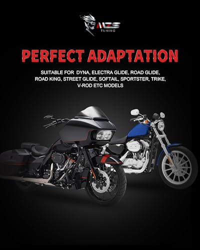 MZS Motorcycle Foot Pegs, Male Wide Footpegs, MX Chopper Bobber Style Rider Passenger Pedal Black Compatible with Sportster Softail Dyna Vrod Fat Boy Bob Iron Electra Street Glide Road King