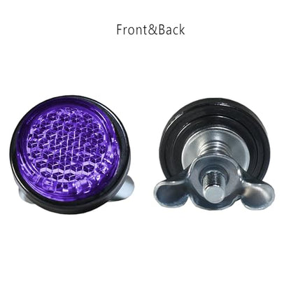 Purple Reflector Motorcycle License Plate Bolts and Nuts - color: Purple