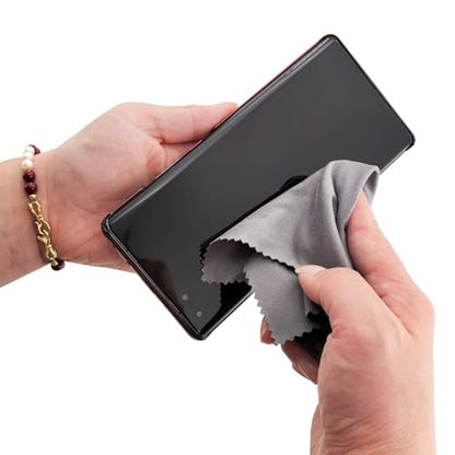 Microfiber Cleaning Cloth-12 Pack (6 Blue+ 6 Green), 7x6 Inches, Individually Wrapped, Reusable, Scratch-Free, Streak-Free,Lint-Free Bulk Wipes for Glasses,Eyeglass, Phone Screen, Cameras Lens