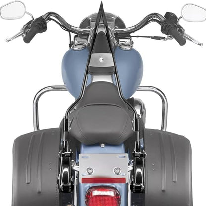 Mofun 27" Tall Sissy Bar Detachable Passenger Backrest Rear Pad Compatible with Harley Touring Street Electra Road Glide Road King FLHX FLHT Motorcycle Passenger Backrest, 2009-2025 Black