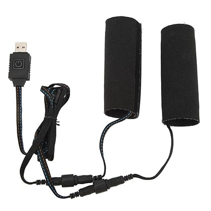 RiToEasysports Heated Motorcycle Grip Cover, Aramid Fiber, 6 Temperature Settings, USB Powered, Fits Motorcycles and ATVs