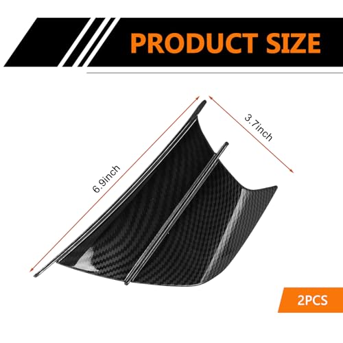 2 PCS Motorcycle Fairing Wing, Self-Adhesive ABS Aerodynamic Spoiler, Sporty Carbon Fiber Style Wind Deflector Accessory, Universal for Most Motorcycles (Carbon Fiber Black)