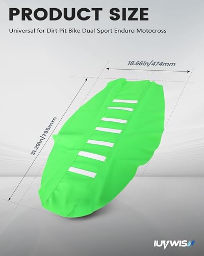 Dirt Bike Universal Seat Cover Non-Slip Gripper Soft Motorcycle Seat Covers for CRF YZF YZ EXC SX KLX KX TTR Most Motorcross Green - color: green