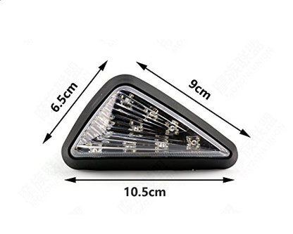 Triangle Flush LED Motorcycle Turn Signals Blinkers Indicator Lights 1 Pair (Amber) - color: Amber