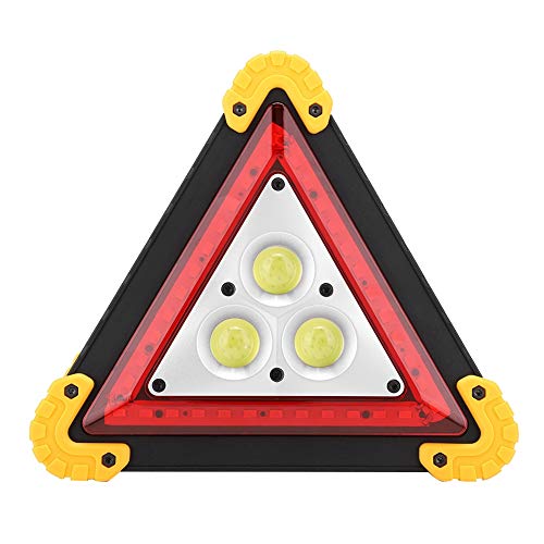 Dioche Warning Triangle, Car Triangle Warning Sign Car Emergency Breakdown Folding Warning Sign Roadside Safety Parking Board with Red LED Warning Light
